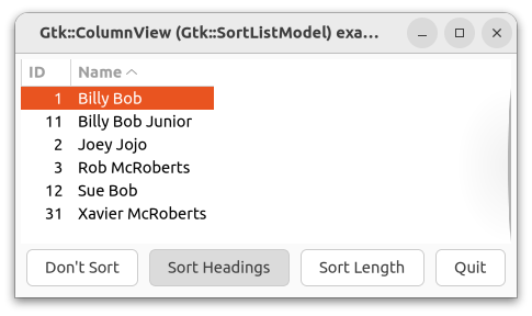 SortListModel