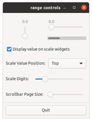 Range Widgets